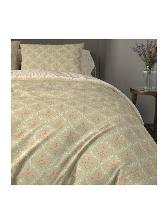 Charalambidis Textiles Husă Pentru Pilotă Dublă 200x240 Salonica Verde