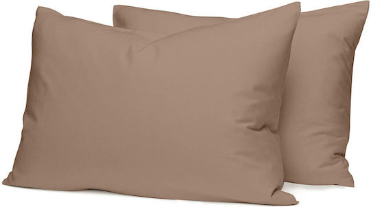 Sunshine Cotton Feelings 118 Σετ Σεντόνια Υπέρδιπλα 235x270εκ. Brown (4τμχ)