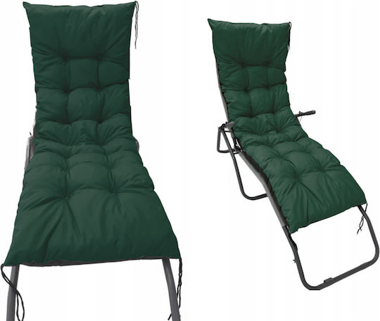AIO Factory Αδιάβροχο Μαξιλάρι Ξαπλώστρας με Πλάτη Green 50x180εκ.