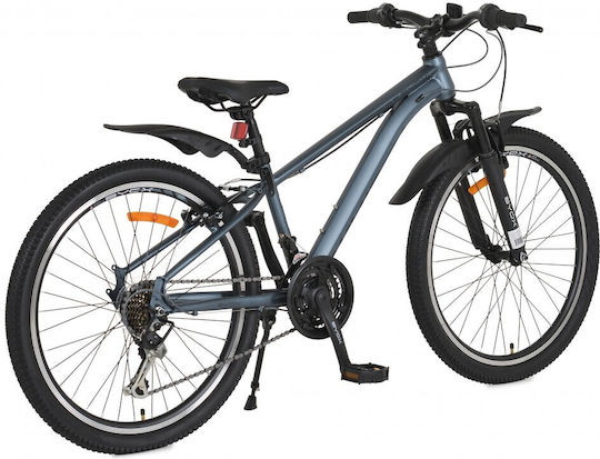 Byox Велосипед 24" Детски Планински Велосипед с Алуминиева Рамка Сив