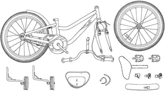 vidaXL 12" Kinderfahrrad Stadt Rosa