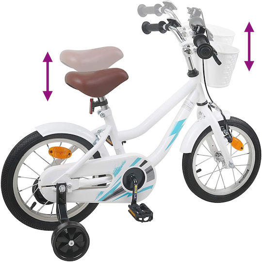 vidaXL 12" Kinderfahrrad Stadt Weiß