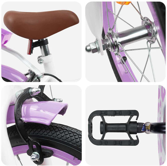 vidaXL 14" Παιδικό Ποδήλατo BMX Μωβ
