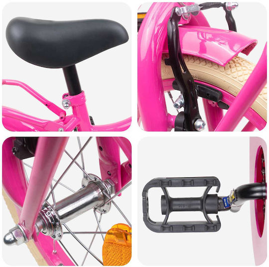vidaXL 12 Zoll Kinderfahrrad BMX Rosa