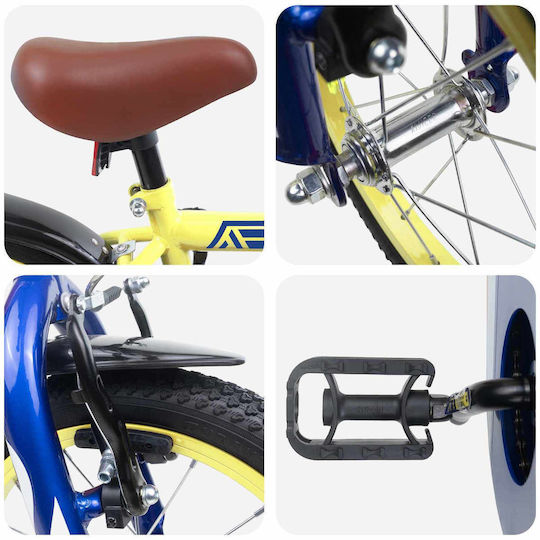 vidaXL 16 Inch Kids' Bicycle BMX Yellow