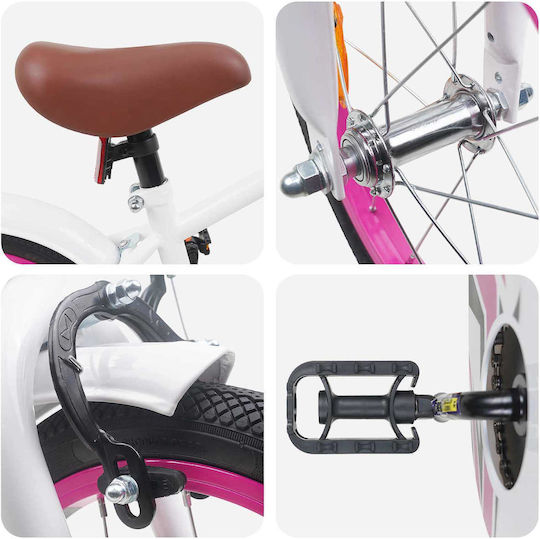 vidaXL 14" Παιδικό Ποδήλατo BMX Λευκό