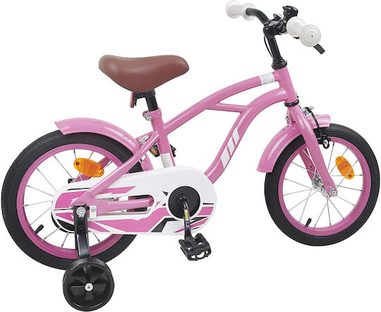 vidaXL 14" Детско Колело BMX Розово