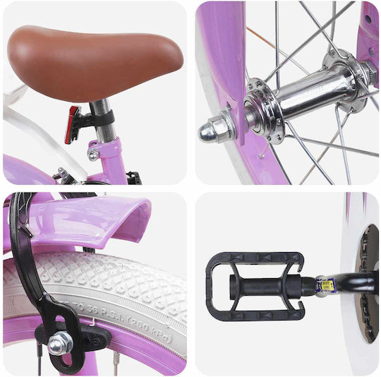 vidaXL Bicicletă Copii BMX Violet 14"