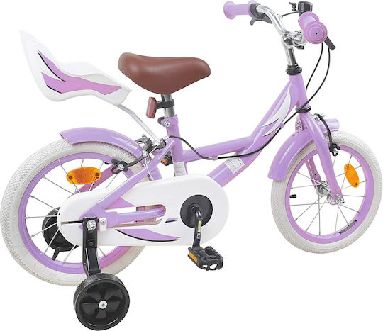 vidaXL Bicicletă Copii BMX Violet 14"