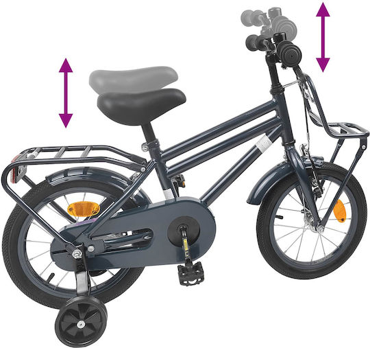 vidaXL 14" Kinderfahrrad BMX Grau
