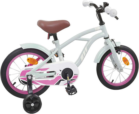 vidaXL Bicicletă Copii BMX Verde 14"
