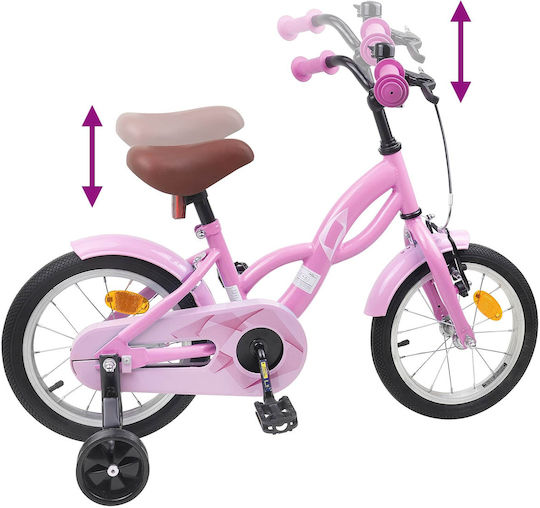 vidaXL 14" Παιδικό Ποδήλατo BMX Ροζ