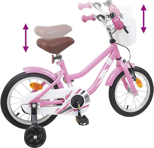 vidaXL 16" Детско Колело BMX Розово