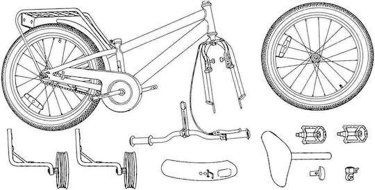 vidaXL 12" Παιδικό Ποδήλατo BMX Μαύρο