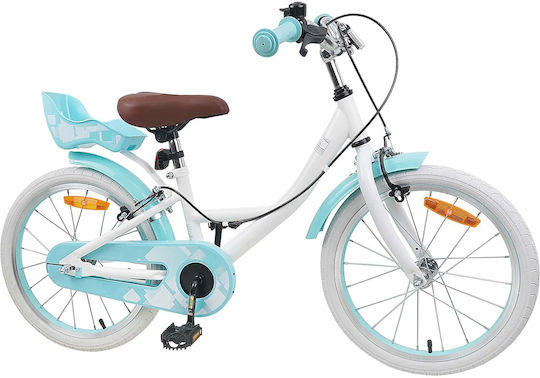 vidaXL 18" Детско Колело BMX Бяло