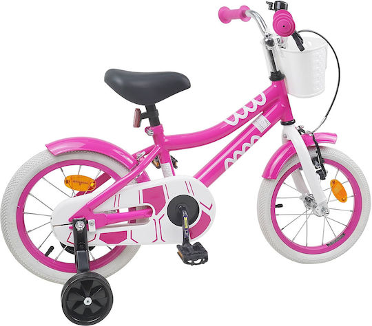vidaXL Bicicletă Copii BMX 14" Roz