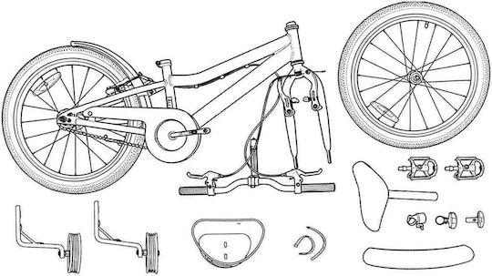 vidaXL Bicicletă Copii BMX 14" Roz