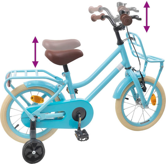 vidaXL Bicicletă Copii BMX 14" Albastru Deschis