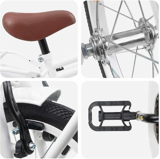 vidaXL 12" Kinderfahrrad BMX Weiß