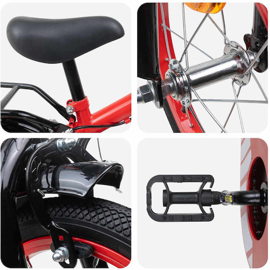 vidaXL 14" Детско Колело BMX Червено