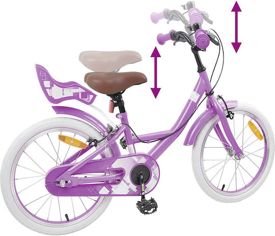 vidaXL Bicicletă Copii BMX Violet 18"