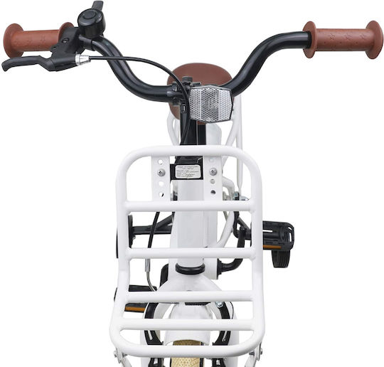 vidaXL Bicicletă Copii BMX Albă 14"