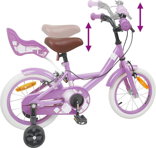vidaXL 16 Zoll Kinderfahrrad BMX Lila
