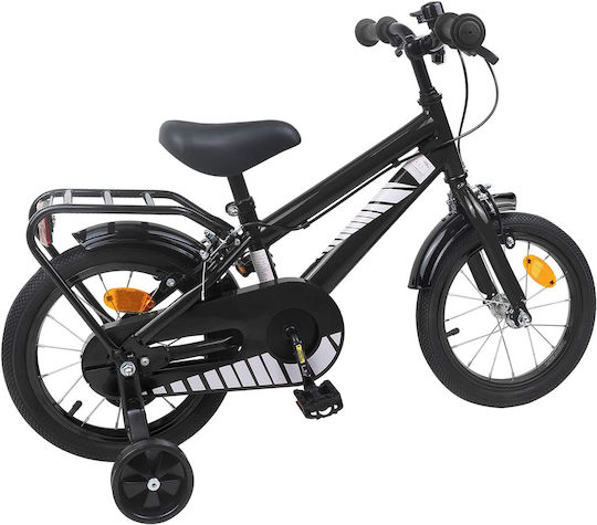 vidaXL Bicicletă Copii BMX Neagră 14"