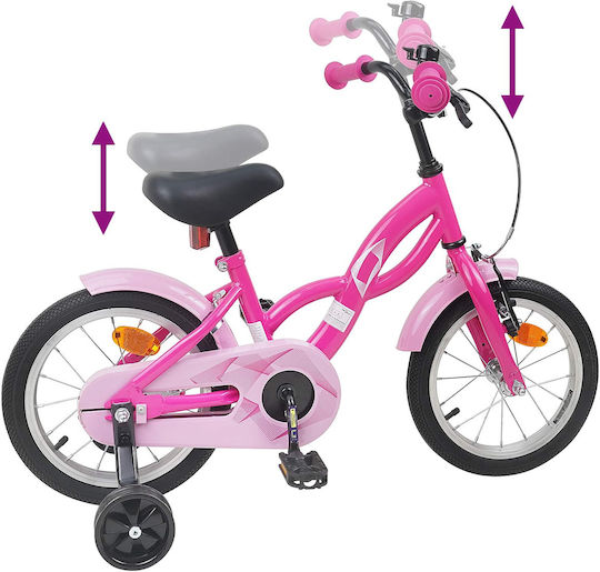 vidaXL 14" Детско Колело BMX Розово
