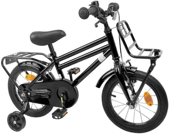 vidaXL Bicicletă Copii BMX Neagră 14"