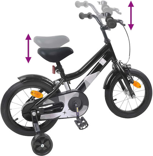 vidaXL 12" Kids' BMX Bicycle Black