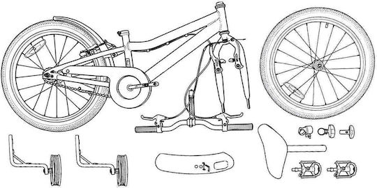 vidaXL 12" Παιδικό Ποδήλατo BMX Πράσινο