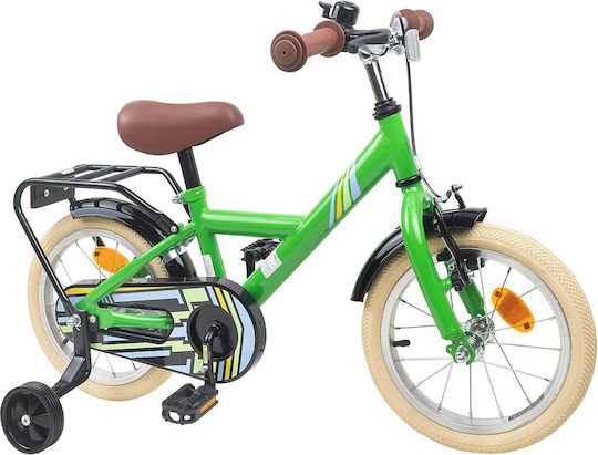 vidaXL 14" Kids' Bicycle BMX Green