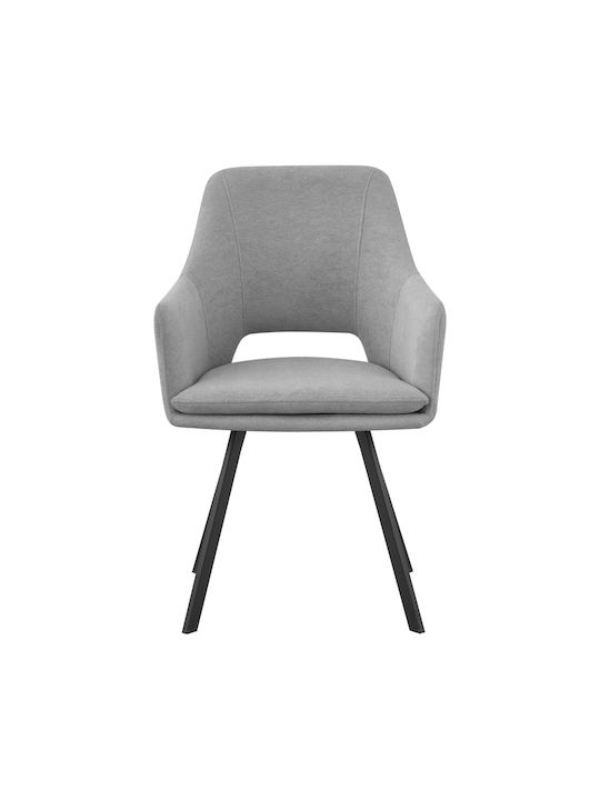 Nordo Ess- und Küchenstühle Metallisch Grau 2Stücke 56x58x85cm
