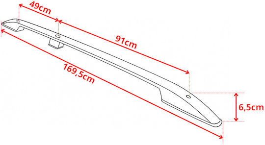 Roof Rails Toyota Land Cruiser Suv 2004-2009 Aluminum Solid Durable