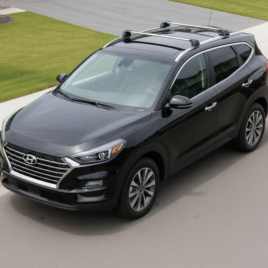 Bare De Acoperiș Din Aluminiu Pentru Hyundai Tucson 2021+ Set Cu Picioare Argintii