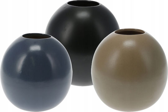 Koopman Decorative Black Porcelain Vase 10xH12cm