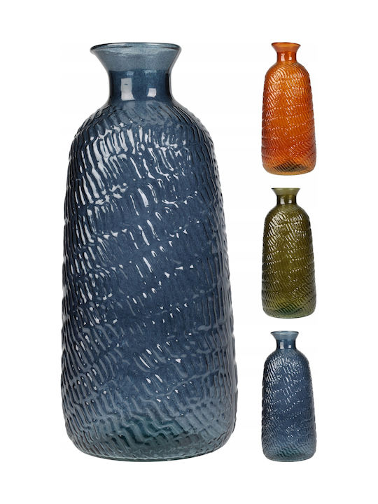Koopman Dekorative Glasvase Blau 13xH31cm