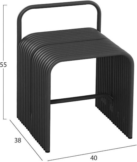 Living Room Stool Black 40x38x55cm Living Room Stool Black 40x38x55cm