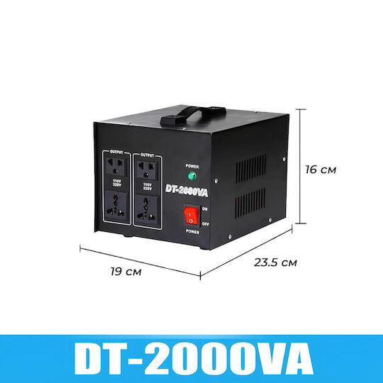 Transformator De Ridicare Coborâre Dt-2000w Convertor De Tensiune 110v-220v