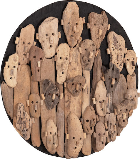 HomeMarkt Handmade Wall Decor Brown Wooden 62x62cm
