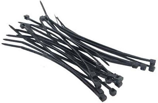 Nedis Δεματικά Καλωδίων Πλαστικά x120mm σε Μαύρο χρώμα (100τμχ) (CTS04100BK)