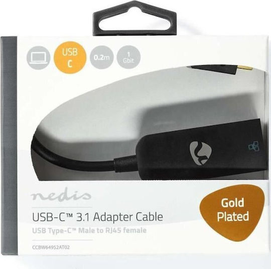 Nedis CCBW64952AT02 USB-C Network Adapter with Wired Ethernet Connection