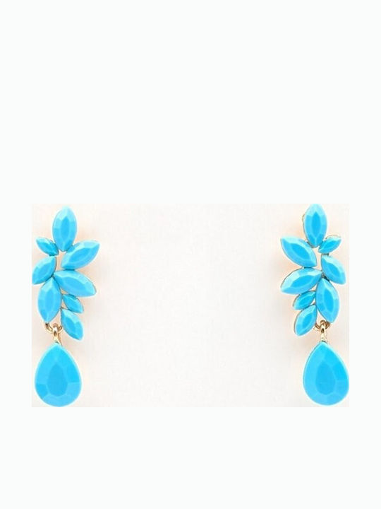 Grekas Dangle Earrings with Turquoise Stones Grekas Dangle Earrings with Turquoise Stones
