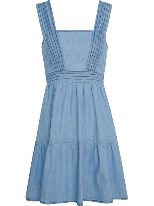 Summer Mini Denim Dress Blue 81253759 Light Blue