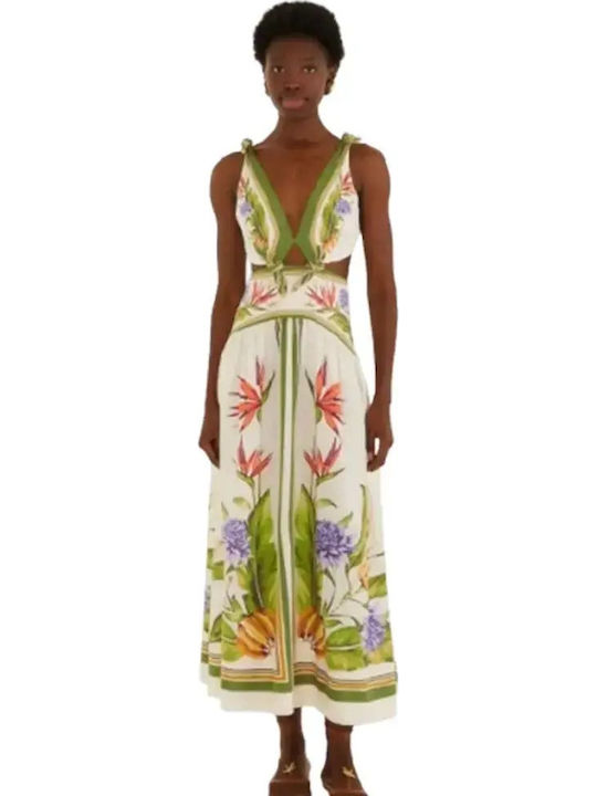 Summer Midi Dress in Sand Colour