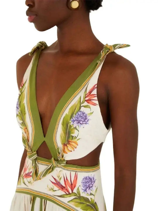 Summer Midi Dress in Sand Colour