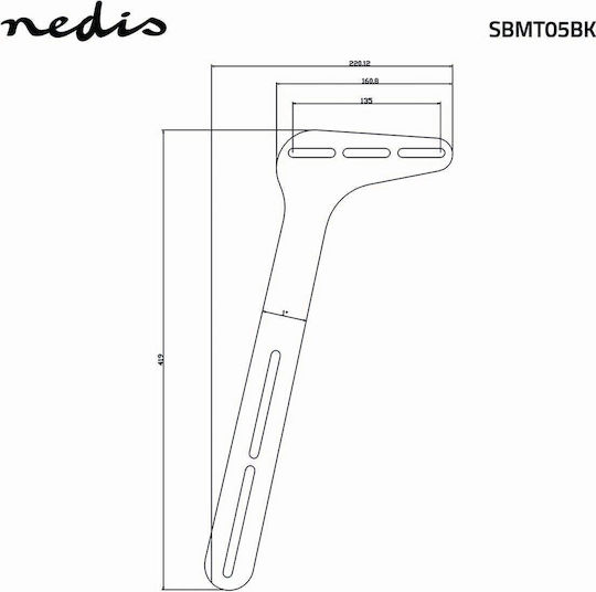 Nedis Speaker Wall Mount (1 Piece) in Black Colour