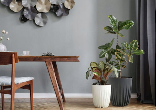 Lamela Kunststoff Blumentopf Schwarz