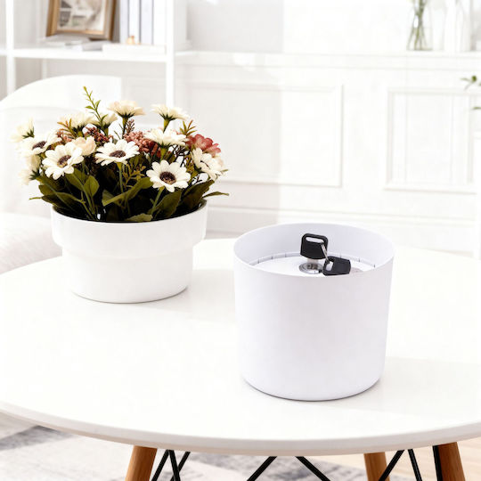 Relaxdays Γλάστρα White 13x12.5x12.5εκ.